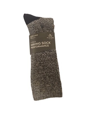 Alpine Design Performance Hiker Crew Socks - 4 Pack