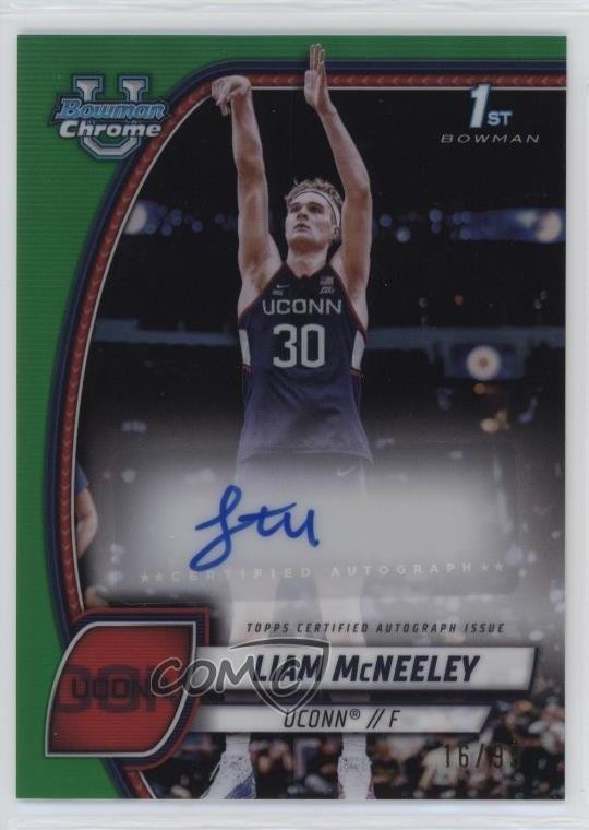 2024-25 Bowman U Chrome Green Refractor Auto 16/99 Liam McNeeley #52 Auto ux8
