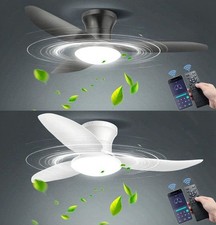 Low Profile Ceiling Fan with Light,Dimmable LED Ceiling Fans with Remote Control