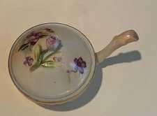 Trinket Dish with Lid Hal Sey Fifth Japan Porcelain Hand Painted Pastel Floral