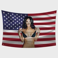 Prime Megan Fox American Flag | Megan Fox Sexy Tapestry College Dorm Room Decor