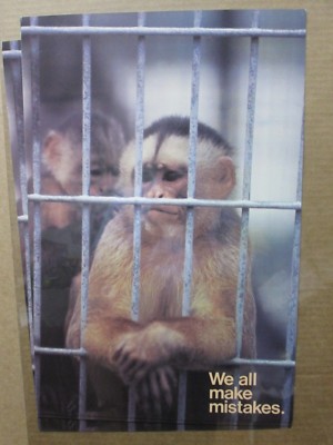 We all make mistakes Vintage Poster funny 1970's Inv#2015