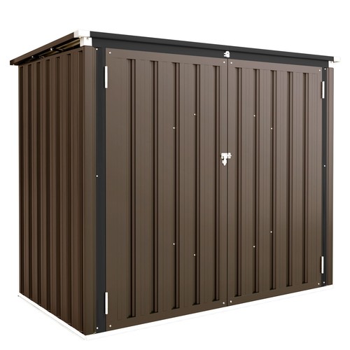 5x3ft Garden Storage Shed Bike Metal Pent Tool House Galvanized Steel Storage - Picture 26 of 33