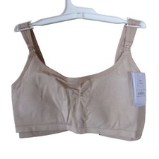 Auden Women's Medium All-in-One Nursing  Pumping Bra - Tan