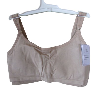 Auden Women's Medium All-in-One Nursing & Pumping Bra - Tan