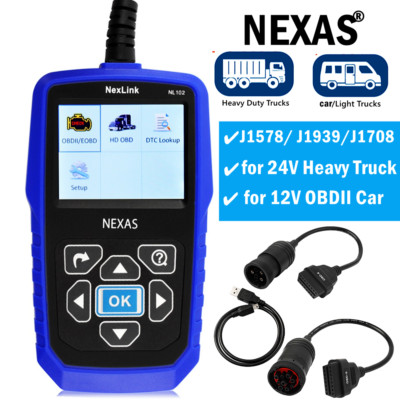 NEXAS NL102 Heavy Duty Truck Car Code Reader Diagnostic Scanner All Systems Tool