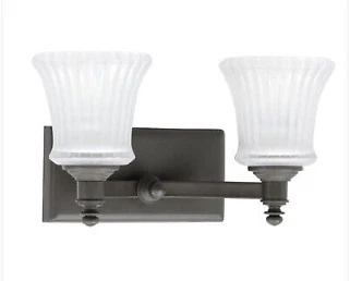 Aplique de baño de bronce holandés Hampton Bay 15262 Kenning 2 luces Foto 2 de 4