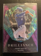 2022 Prizm Draft Picks Baseball Brilliance Purple Wave BR-HB Henry Bolte