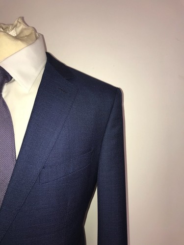 HUGO BOSS - Mens Slim Fit BLUE WOOL SUIT - 40 Reg - W34 L30 - GORGEOUS - Picture 4 of 10