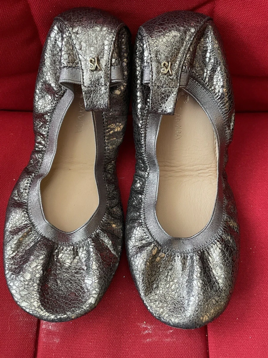 Yosi Samra Abbey Pewter Foldable Ballet Flat Size 6 eBay