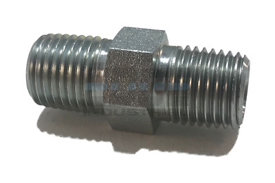 STEEL HEX NIPPLE 1/4'' MALE NPT x 1/4'' MALE NPT HYDRUALIC/FUEL/AIR/WOG