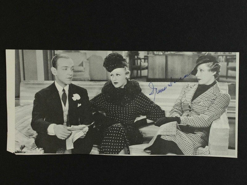RAREORIG IRENE DUNNE HAND SIGNED AUTOGRAPH BOOK PHOTO GINGER ROGERS FRED ASTAIRE