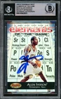 Allen Iverson Signed 2000-01 Bowman's Best Elements Game Card EG2 Beckett Wit