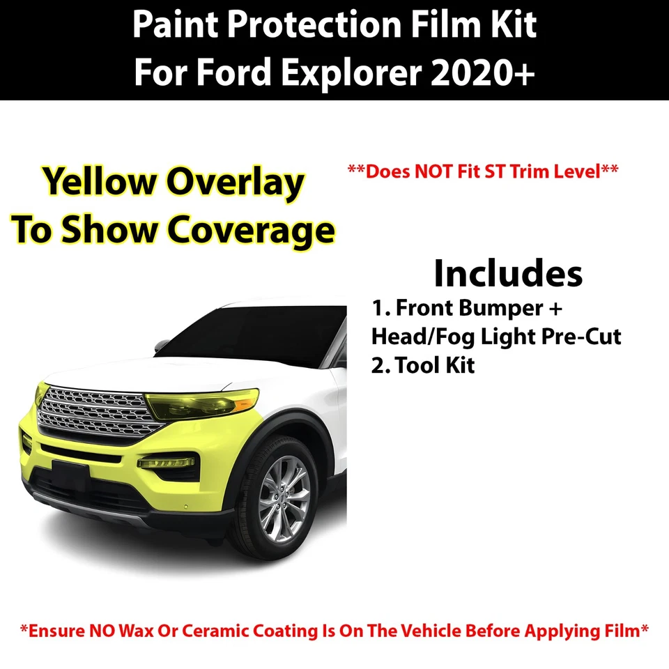 Kit de sujetador transparente de película de protección de pintura precortada PPF para Ford Explorer 2020+ Foto 2 de 4