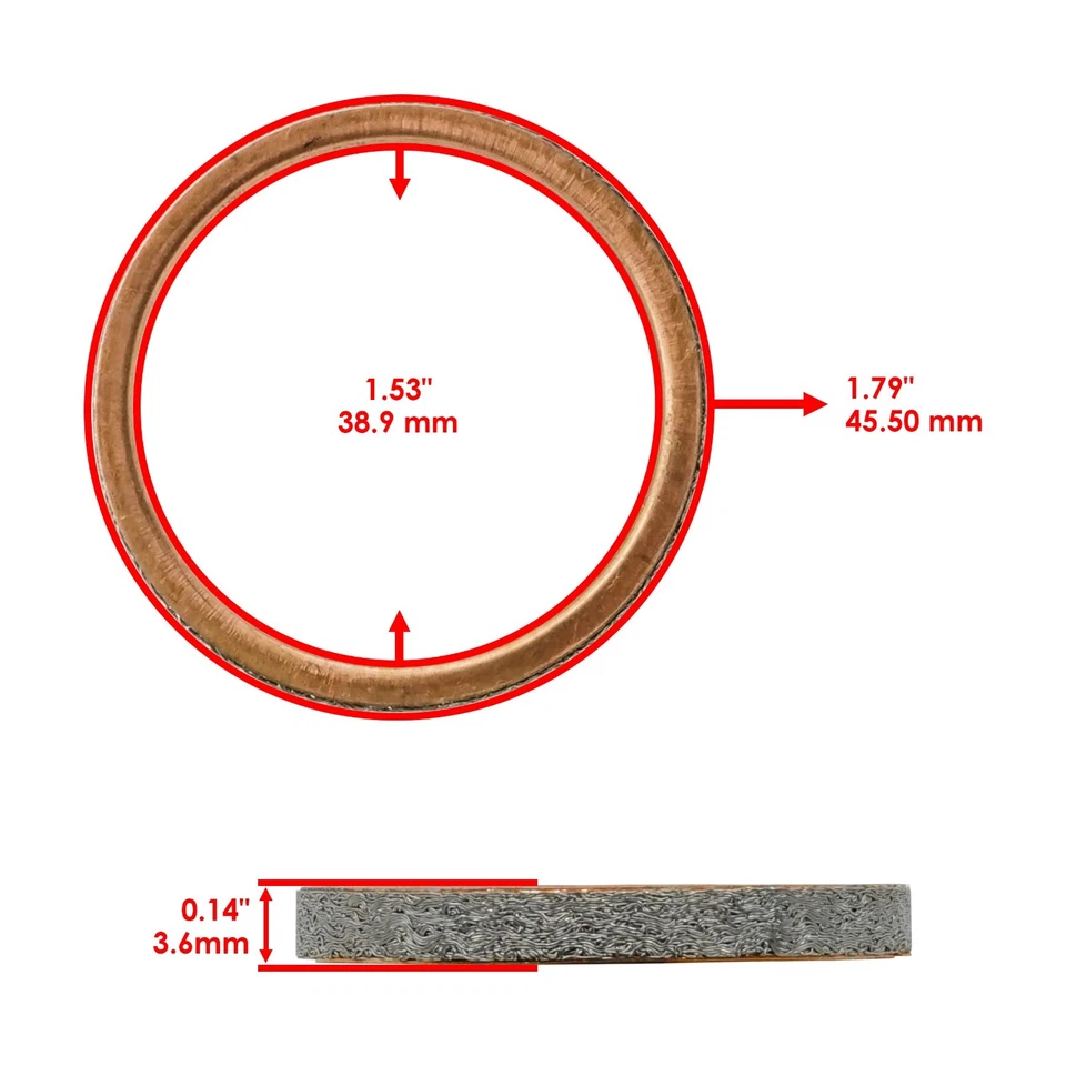 2 Exhaust Muffler Pipe Gaskets for Suzuki SV650 SV650A SV650S SV650Sa 1999-2008 Foto 2 de 4