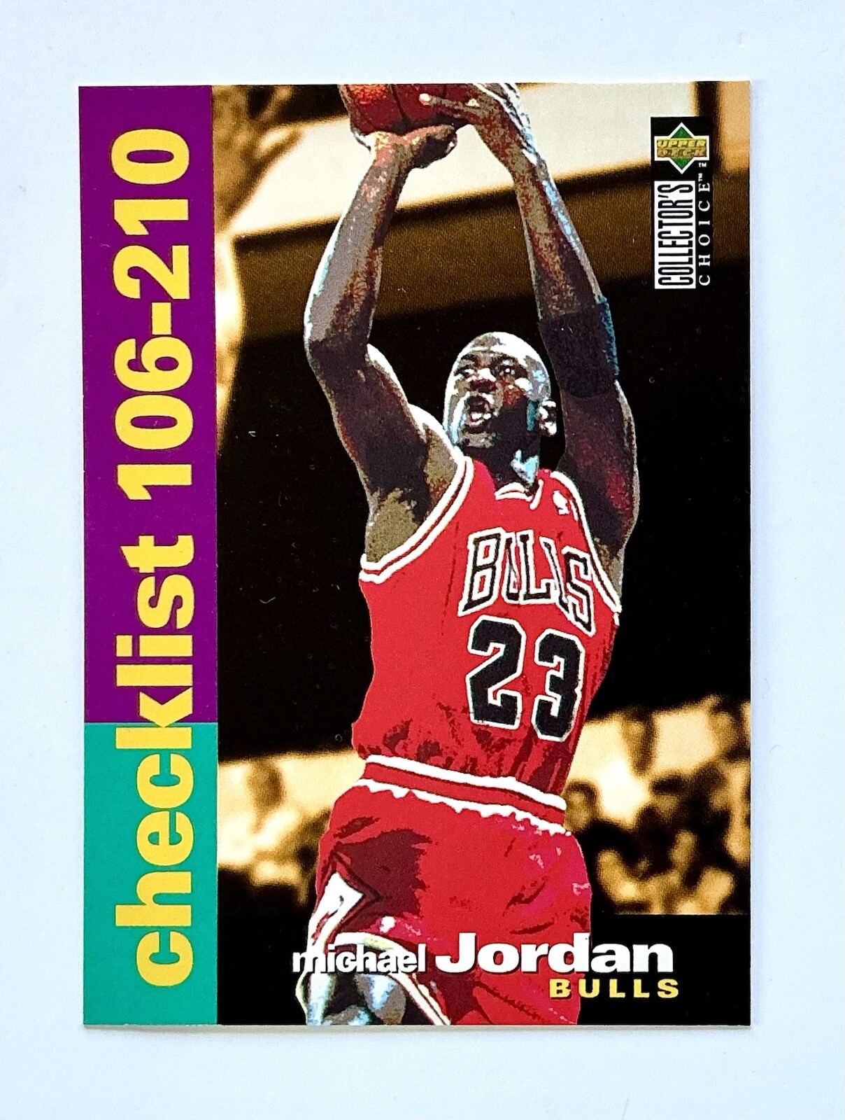 1995 UD COLLECTOR’S CHOICE CHECKLIST #210 MICHAEL JORDAN —