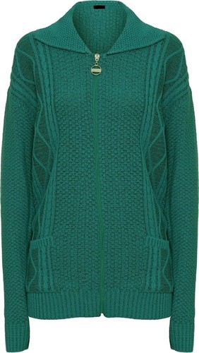 Women Cardigan Long Sleeve Ladies Zip Up Knitted Jumper Casual Sweater Top 8-22 - Picture 9 of 14