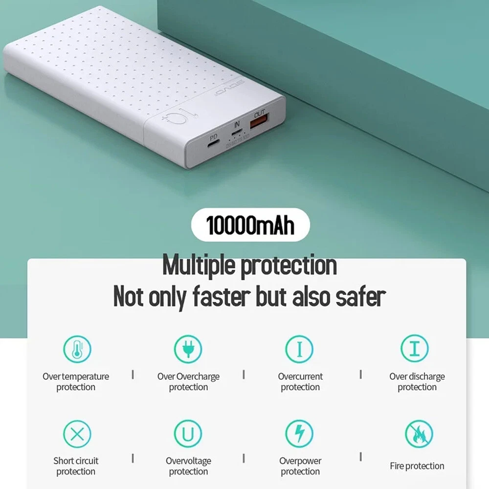 Power Bank 10000mAh 18W Charging Portable External Battery Backup For Cell Phone Power Bank 10000mAh 18W Charging Portable External Battery Backup For Cell Phone