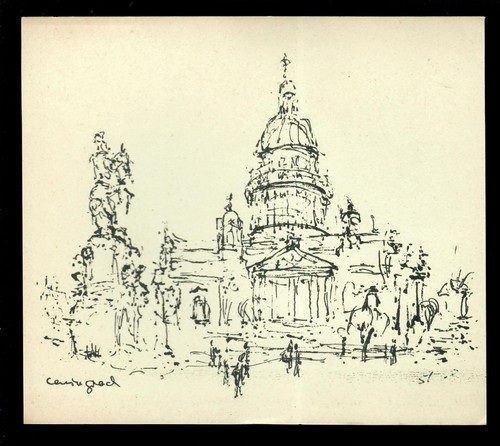 Gerhard Stengel print lithograph Leningrad 1968? graphics