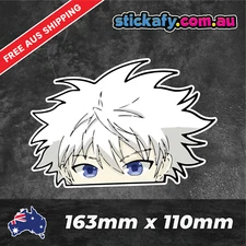 Killua Peeking Sticker Funny Laptop Car Window Bumper 4x4 Decal ute 4wd fun