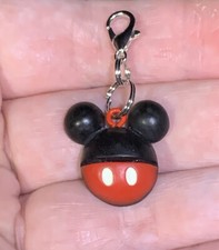Mickey Mouse Charm Zipper Pull  Keychain Add On Clip 