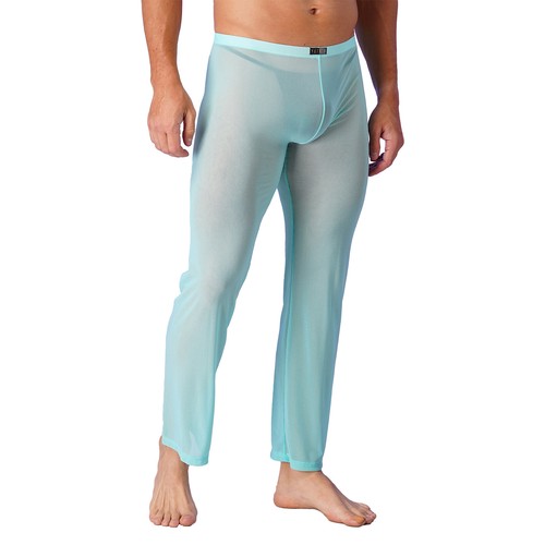 Mens Mesh See Through Pajama Pants Nightwear Sleepwear Bottoms Sexy Underwear - Picture 43 of 72