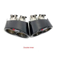 1 Pair Akrapovic Carbon Fiber Exhaust Tip For Audi RS3 RS4 RS5 RS6 RS7 A3 A4 A5