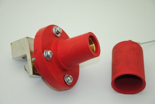 Leviton Single-Pole Female Receptacle, Red, 1-1/8" ID - Picture 2 of 8