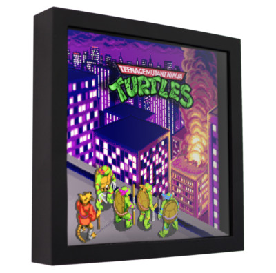 Teenage Mutant Ninja Turtles - 3D Shadow Box Frame (9'' x 9'') Gaming Art