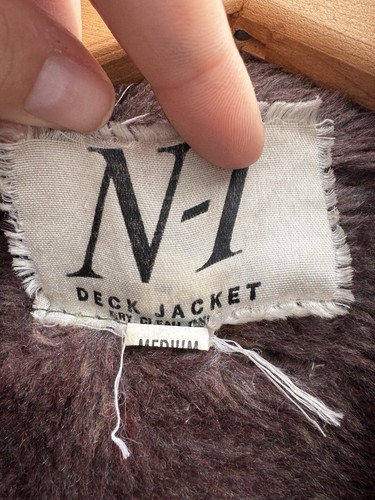 VTG N-1 Deck Jacket M Green Military Full Zip Field Fleece Lined Civilian Casual - Picture 5 of 21