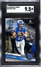 2023 Bowman Chrome U #56 Devin Leary SGC 9.5 MINT+ RC  Kentucky Wildcats 