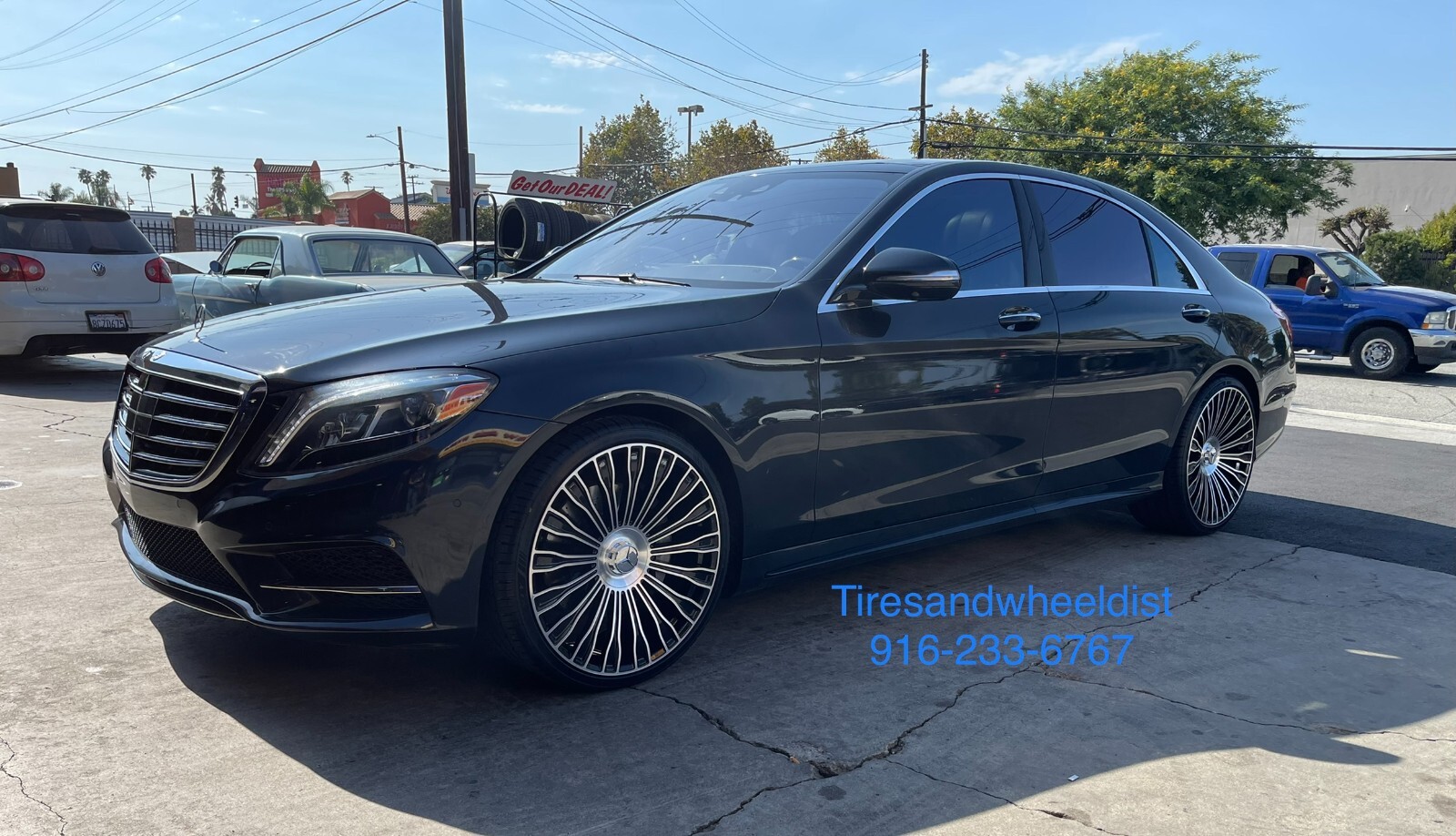 20''Maybach Style Wheels  S550 CLS Bentley E350 Continental Tires Black Machine