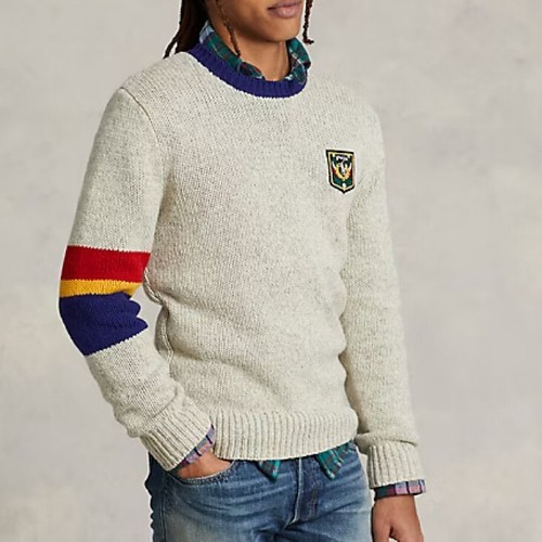 NWT POLO RALPH LAUREN LAUREL CREST WOOL BLEND SWEATER $248 - Picture 4 of 14