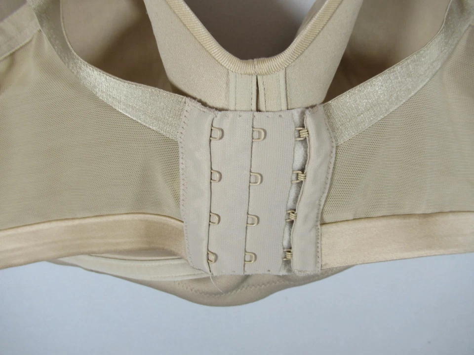Cacique Lightly Lined Wireless Bra 44C Beige Satin - Image 4 of 4