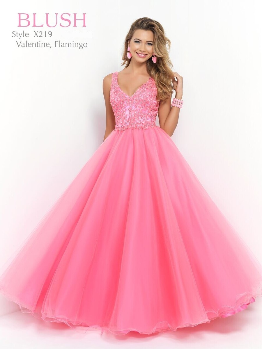 flamingo prom dress Flamingo Spaghetti Straps Prom Dresses with Split