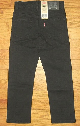 NWT Boy's Levi's 511 Slim Stretch Black Jeans Adjustable Waistband Sizes 6 & 7 - Picture 5 of 5