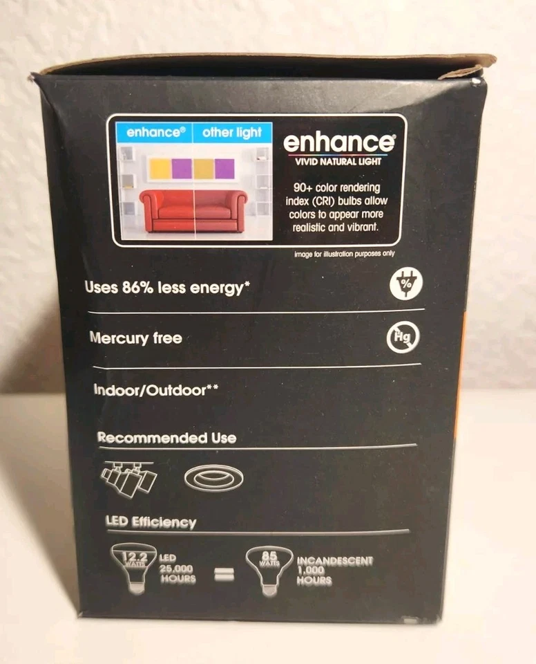 Feit Electric Enhance BR30 Bulbs Soft White 2700K LED 12.2W, 85 Watt Replacement - Image 2 of 4