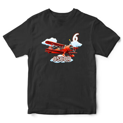 Individuelles Flugzeug Kindergeburtstag T-Shirt Shirt Personalisiert Wolken Flugzeug Fliegen...