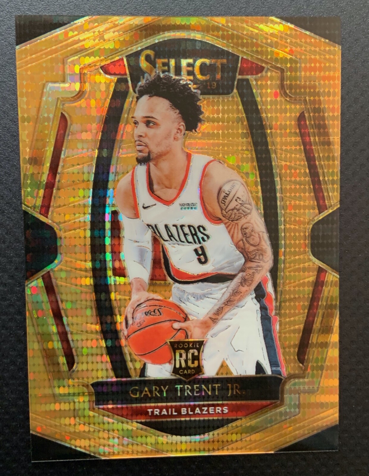 #/13 Gary Trent Jr. 2018-19 Panini Select Orange Pulsar RC #163 SSP