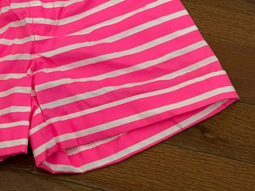 Gymboree Girls Neon Pink Striped Rope Belt Elastic Waist Shorts Size 4 4T New - Picture 5 of 6