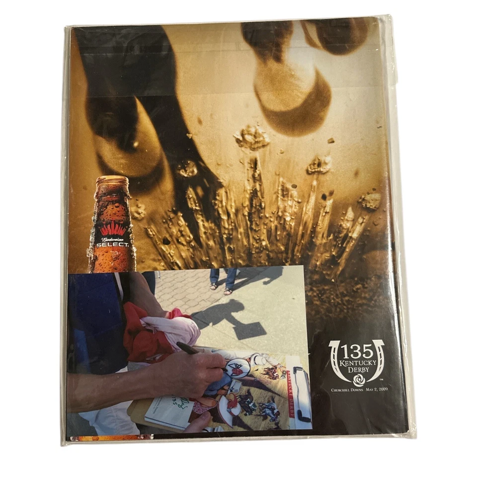 Calvin Borel FIRMADO x4 2009 Kentucky Derby Program! Jockey, entrenador y dueño RARO Foto 3 de 4