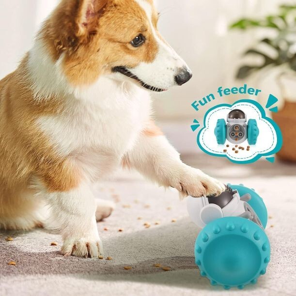 Interactive Dog Treat Ball Dispenser, Dog Puzzle Feeder Ball Puppy Slow