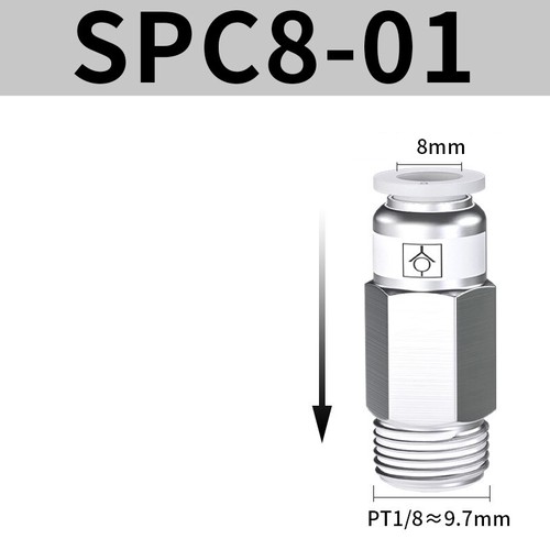 1 Stück Kupfer vernickelt Gewinde pneumatisches Rückschlagventil gerade durch SPC/VPC - Bild 12 von 25