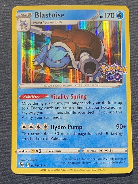 Blastoise 017/078 Pokémon GO Holo T687