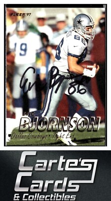Eric Bjornson 1997 Fleer #377 Dallas Cowboys TTM/IP Signed Auto
