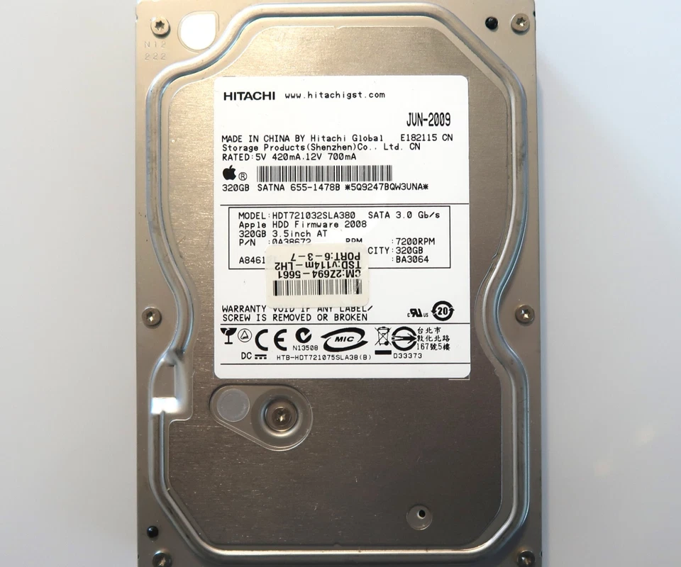 Hitachi HDT721032SLA380 0A38672 BA3064 China 655-1478B 3.5" 320gb Sata HDD - Image 4 of 4