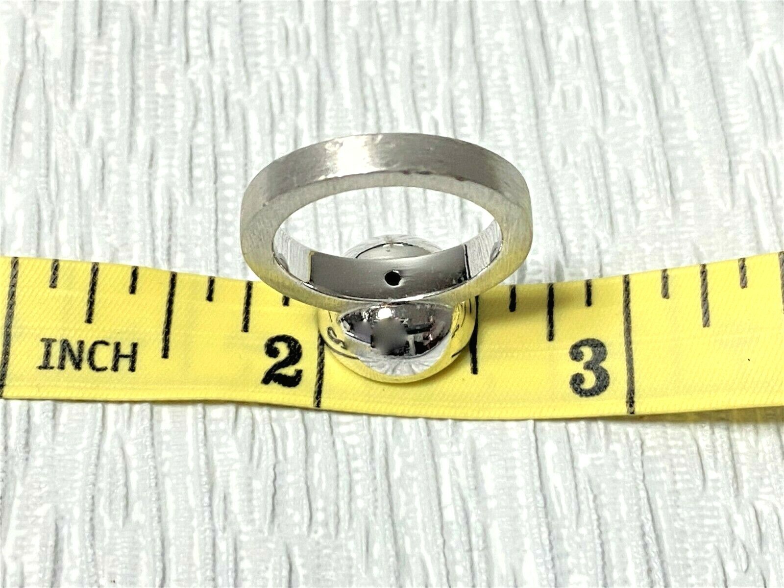 Solid Sterling Silver 925 Light Blue Stone Thick … - image 10