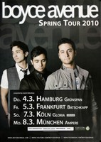 Boyce Avenue - Spring, Tour 2010 | Konzertplakat | Poster