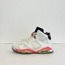 2013 Air Jordan 6 VI Retro GS White Infrared 384665-123 Nike Rare AJ6 Boys 5.5Y