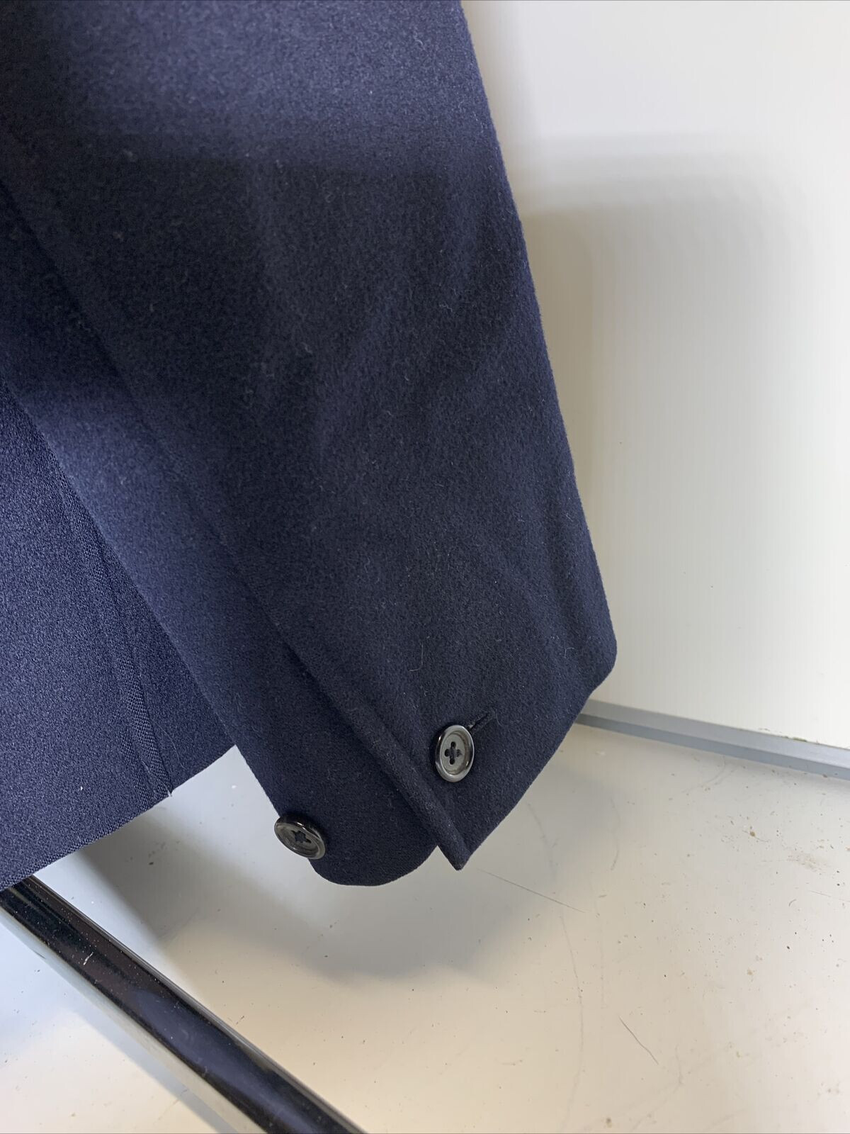 Ralph Lauren Purple Label $1395 Navy Wool Zip Front Jacket Size: M Excellent image 4